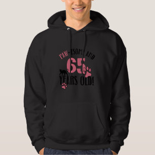 65th Birthday 65 Years Old Cat Mum Cat Lover Birth Hoodie