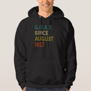 65th Birthday 65 Years Old Goat Since August 1957 Hoodie