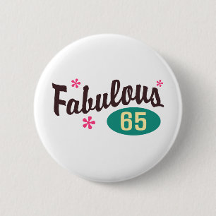 65th Birthday 6 Cm Round Badge