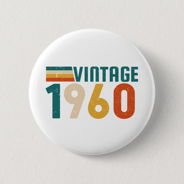 65TH BIRTHDAY 6 CM ROUND BADGE (Front)