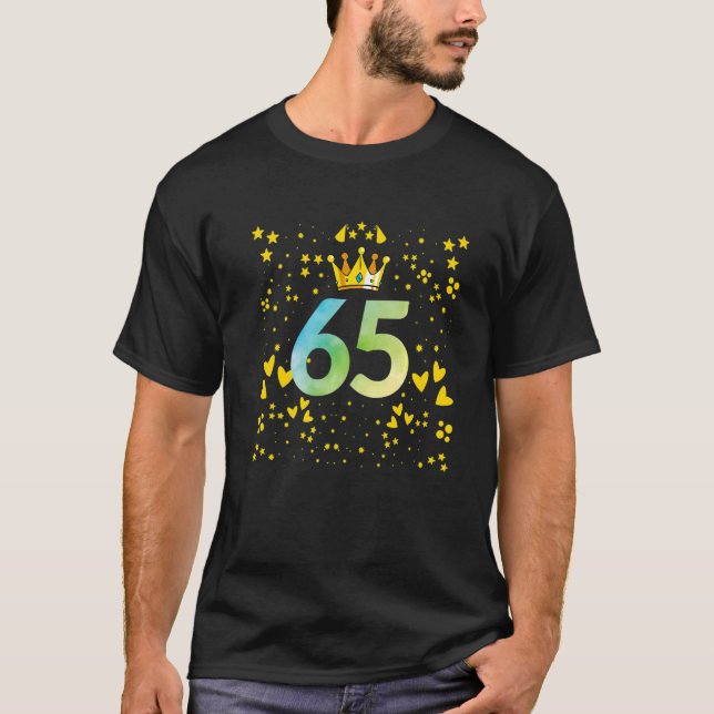 65th birthday anniversaries T-Shirt (Front)