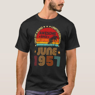 65th Birthday Awesome Since June 1957 Vintage T-Shirt