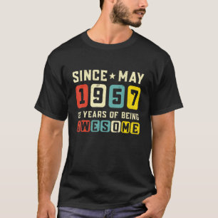 65th Birthday Awesome Since May 1957 Vintage T-Shirt