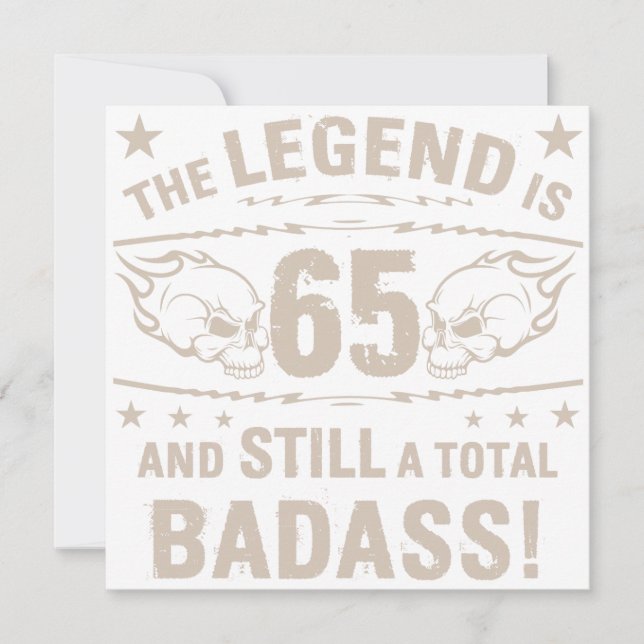 65th Birthday Badass Card (Front)