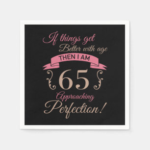 65th Birthday Better With Age Napkin