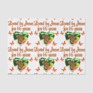 65TH BIRTHDAY BUTTERFLY TISSUE PAPER