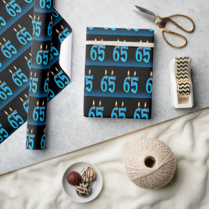 65th Birthday Candles with Eyeballs Wrapping Paper