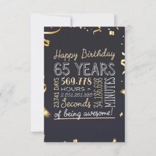 65th Birthday Card - 65 Years of being Awesome