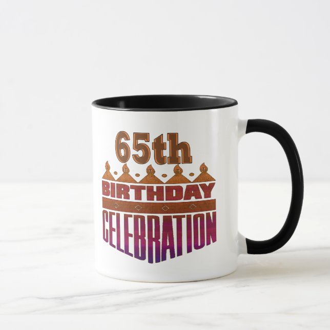 65th Birthday Celebration Gifts Mug (Right)