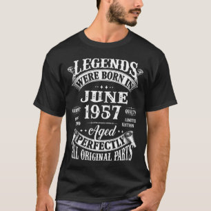 65th Birthday Decoration Legends Were Born In June T-Shirt