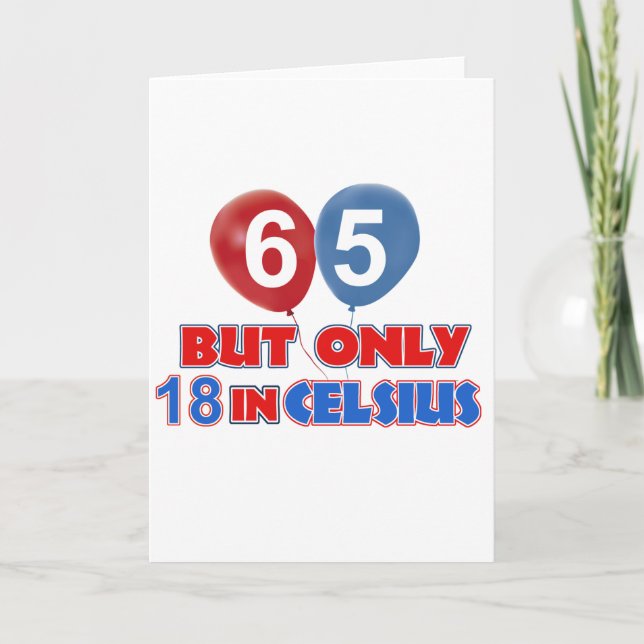 65th birthday designs card (Front)