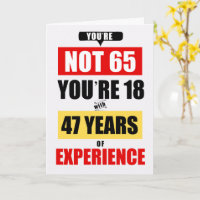 65th Birthday Funny 47 Years of Experience