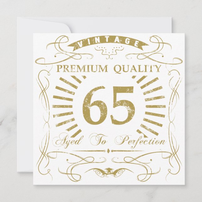 65th Birthday Gag Gift Card (Front)
