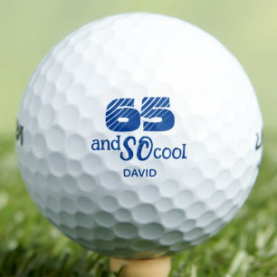 65th Birthday Gift for Friend Blue SO Cool Golfer Golf Balls