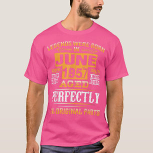 65th Birthday Gift For Legends Born June 1957 65 Y T-Shirt