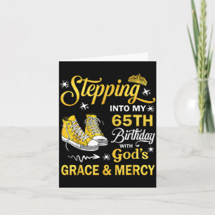 65th birthday grace and mercy christian blessed card
