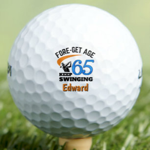 65th Birthday Granddad Gift Funny Blue Custom Golf Balls