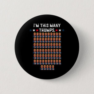 65th Birthday I'm This Many Trumps For Trump Suppo 6 Cm Round Badge