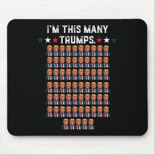 65th Birthday I'm This Many Trumps For Trump Suppo Mouse Pad