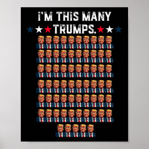 65th Birthday I'm This Many Trumps For Trump Suppo Poster