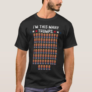 65th Birthday I'm This Many Trumps For Trump Suppo T-Shirt