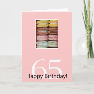 65th Birthday Macaron Card