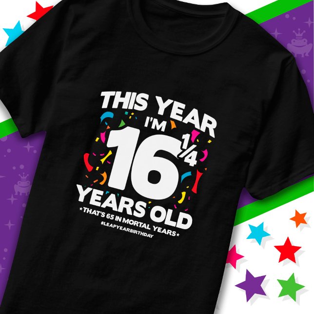 65th Birthday Mortal Years Leap Year Day Feb 29th T-Shirt (Creator Uploaded)