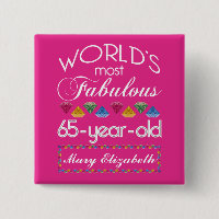 65th Birthday Most Fabulous Colourful Gems Pink