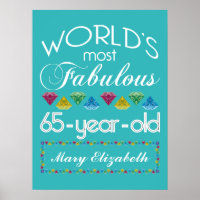 65th Birthday Most Fabulous Colourful Gems