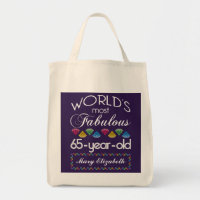 65th Birthday Most Fabulous Colourful Gems Purple