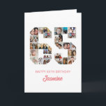 65th Birthday Number 65 Photo Collage Personalised Card<br><div class="desc">Celebrate momentous 65th Birthday with this cute card. It's a personalised photo collage birthday card that allows you to create a truly unique and memorable design. This customisable template lets you insert your own cherished photos, capturing the precious moments throughout the year. This custom card is perfect for commemorating your...</div>