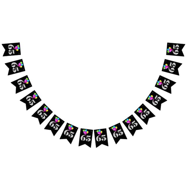 65th birthday party balloons bunting  (All)