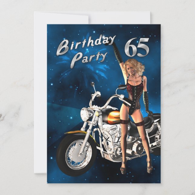65th Birthday party Invitation (Front)