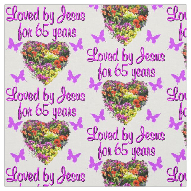 65TH BIRTHDAY RELIGIOUS FABRIC (Swatch)