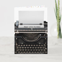 65th Birthday Retro Typewriter