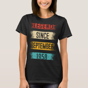 65th birthday Retro Vintage Legend Since September T-Shirt