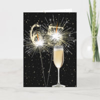 65th Birthday Sparklers With White Wine