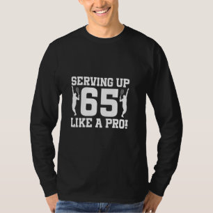 65th Birthday Tennis 65 Years Old Tennis Player Bi T-Shirt
