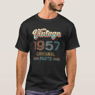 65th Birthday Vintage Original Parts 1957 Cool Men T-Shirt