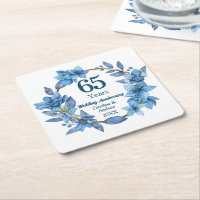 65th Floral Blue Sapphire Wedding Anniversary