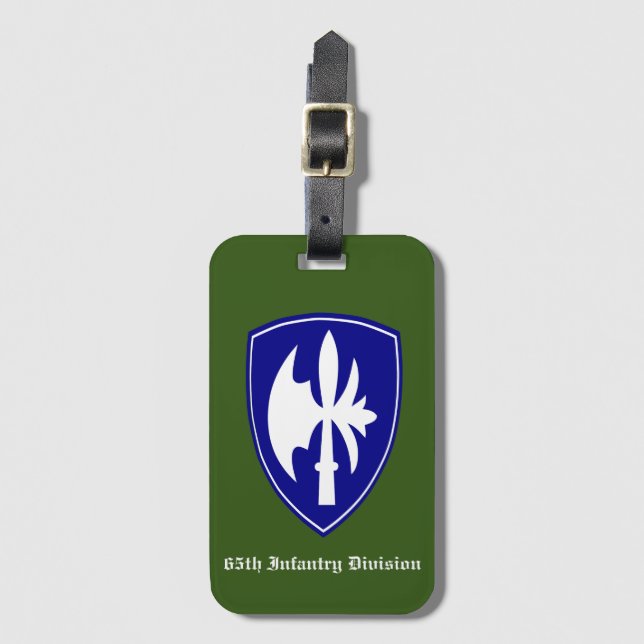 65th Infantry Division Luggage Tag (Front Vertical)