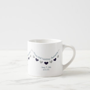 65th Sapphire Wedding Anniversary husband & wife Espresso Cup