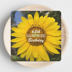 65th Surprise Birthday Party Sunflower Invitation