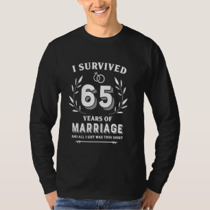 65th Wedding Anniversary Couples Husband Wife 65 Y T-Shirt