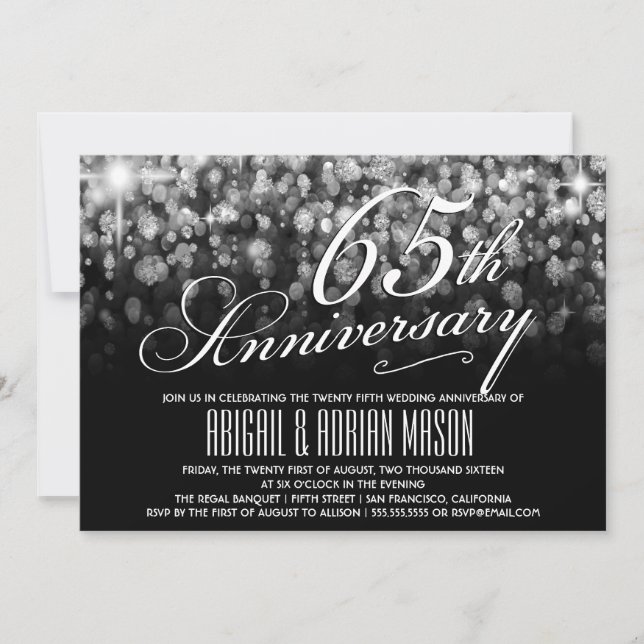 65th Wedding Anniversary Invitation (Front)