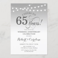 65th Wedding Anniversary - Silver White