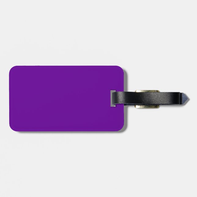 660099 Purple Luggage Tag (Back Horizontal)
