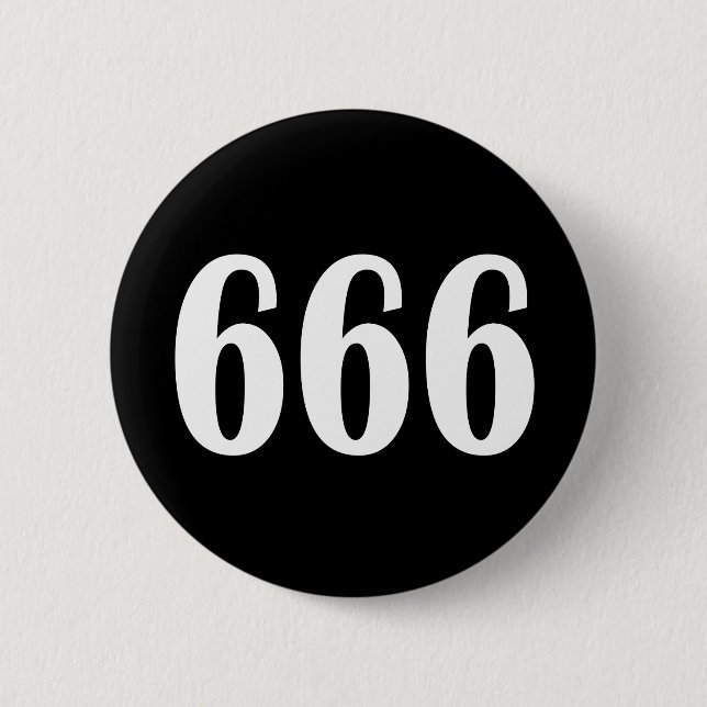 666 6 CM ROUND BADGE (Front)