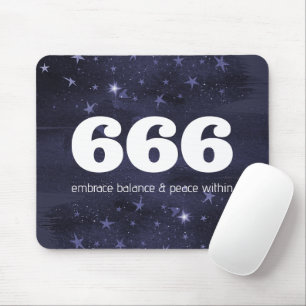 666 Angel Number Stars Higher Self Alignment Mouse Pad