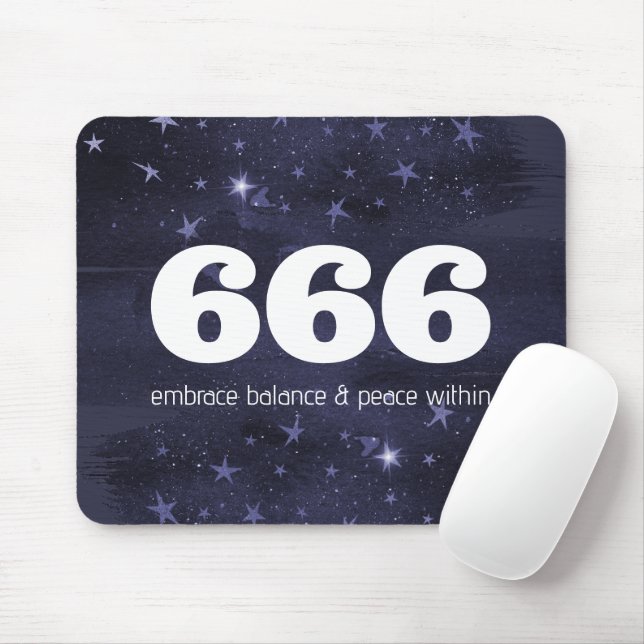 666 Angel Number Stars Higher Self Alignment Mouse Pad (With Mouse)